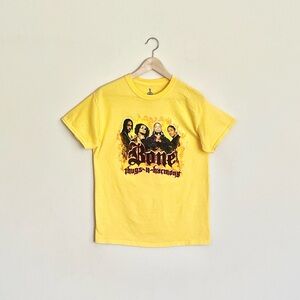 Bone Thugs-N-Harmony Group Graphic Yellow Rap T Shirt Adult size Medium